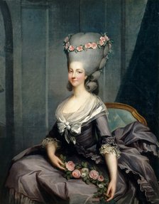 Portrait of Marie Louise of Savoy (1749-1792), Princess of Lamballe. Artist: Callet, Antoine-François (1741–1823)