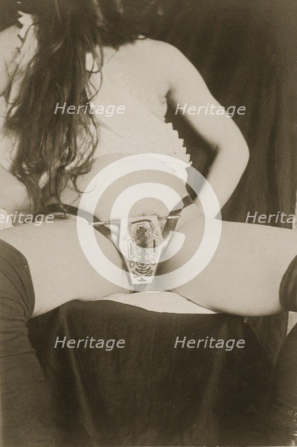 Woman wearing a Chastity Belt, 1890's. Creator: French Photographer (19th century).