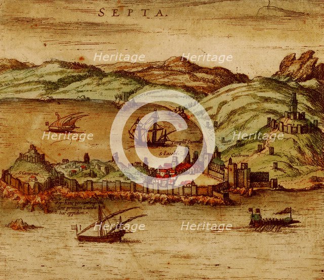 Ceuta (From Civitates Orbis Terrarum), 1572.