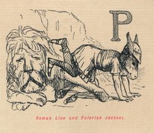 'Roman Lion and Falerian Jackass', 1852. Artist: John Leech.