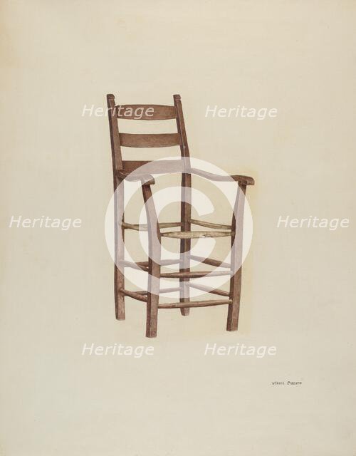 High Armchair, c. 1940. Creator: Virgil A. Liberto.