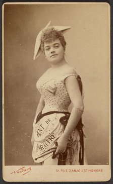 Portrait of young woman, 1878-1885. Creator: Paul Nadar.