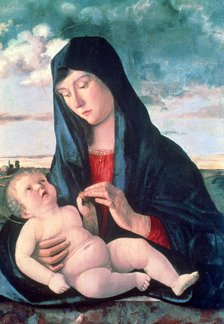 'Madonna and Child in a Landscape', c1480-1485.  Artist: Giovanni Bellini
