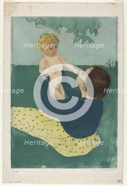 Under the Horse Chestnut Tree, 1896-1897. Creator: Mary Cassatt (American, 1844-1926).