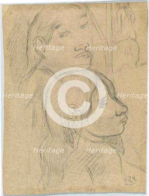 Two Marquesans [verso], c. 1902. Creator: Paul Gauguin.