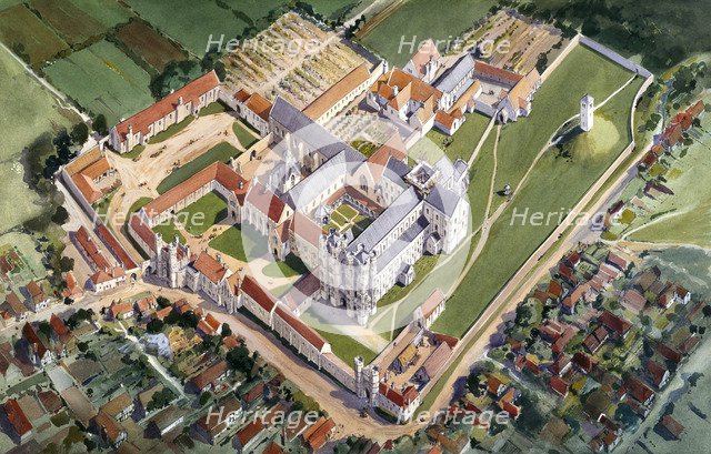 St Augustine's Abbey, c1500, (1990-2010). Artist: Terry Ball.