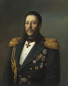 Portrait of Admiral Nikolay Karlovich Krabbe (1814-1876), 1874.
