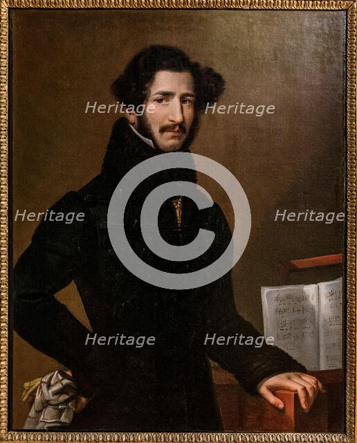 Portrait of the composer Gaetano Donizetti (1797-1848), First half of the 19th century. Creator: Anonymous.