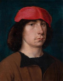 A Young Man in a Red Cap, c1512. Creator: Michael Sittow.