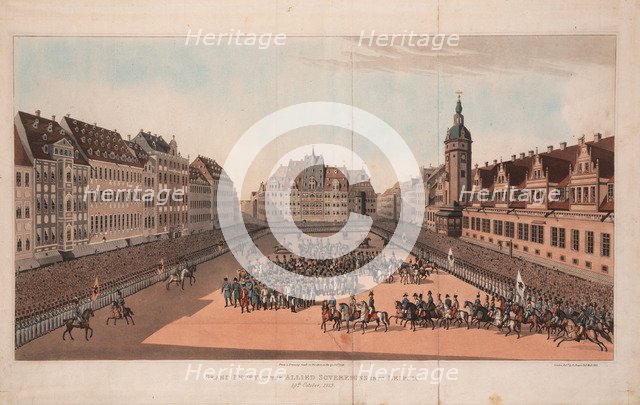 The Entry of the Allied Sovereigns into Leipzig on 19 October 1813. Artist: Anonymous, 19th century  