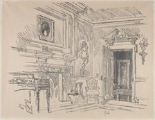 Drawing Room at Cliveden, 1912. Creator: Joseph Pennell.