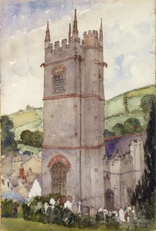 Church Tower, Marldon, 1924. Creator: Cass Gilbert.