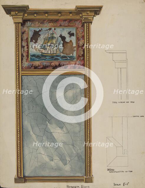 Mirror, c. 1941. Creator: Roberta Elvis.