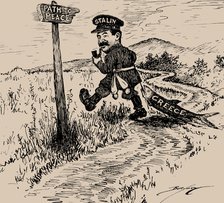 Path to Peace (The Evening Star, August 27, 1946) , 1946. Creator: Berryman, Clifford K. (1869-1949).