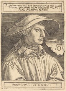 Self-Portrait, 1530. Creator: Heinrich Aldegrever.