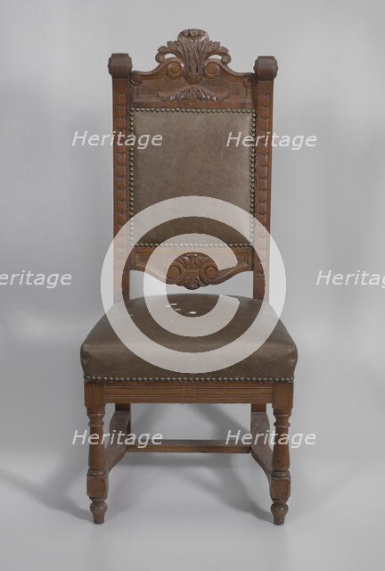 Pulpit chair from Saint Augustine Catholic Church of New Orleans, 20th century. Creator: Unknown.