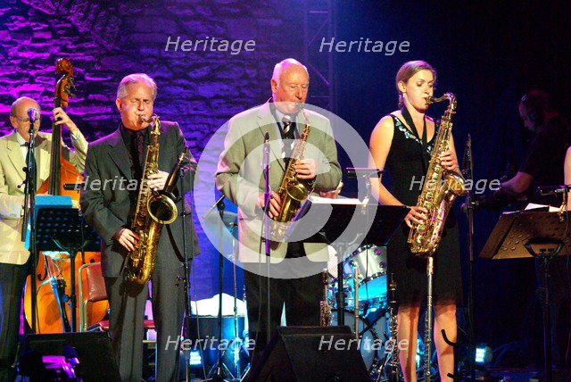 Jimmy Hastings, Scott Hamilton and Jo Fooks, Brecon Jazz Festival, Powys, Wales. Artist: Brian O'Connor