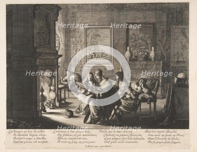 Foolish Virgins Sleeping, ca. 1635. Creator: Abraham Bosse.