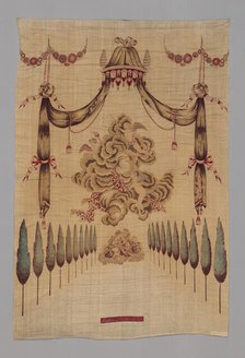 Head cloth for Bed Set, Nantes, 18th century. Creator: Unknown.