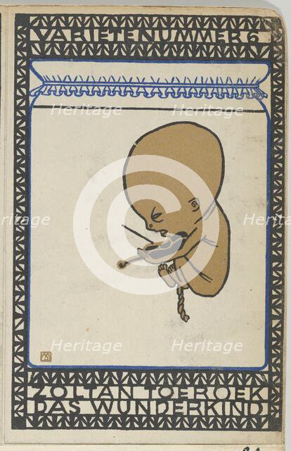 Vaudeville Act 6: Zoltan Toeroek, Child Prodigy (Varieténummer 6: Zoltan Toeroek, Das Wünd..., 1907. Creator: Moritz Jung.