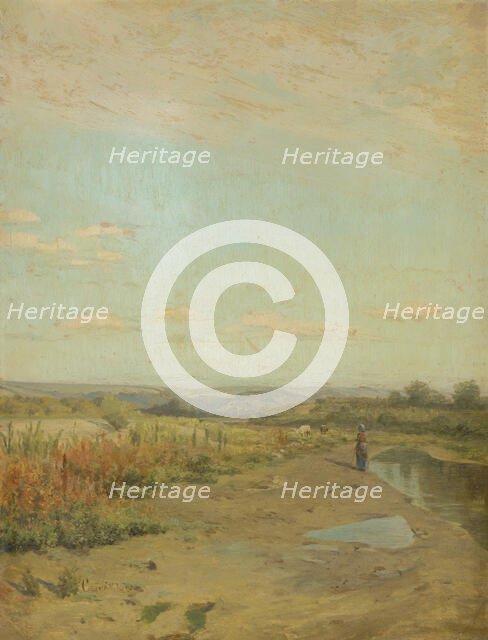 The little shepherdess, 1896. Creator: Ludovit Cordak.