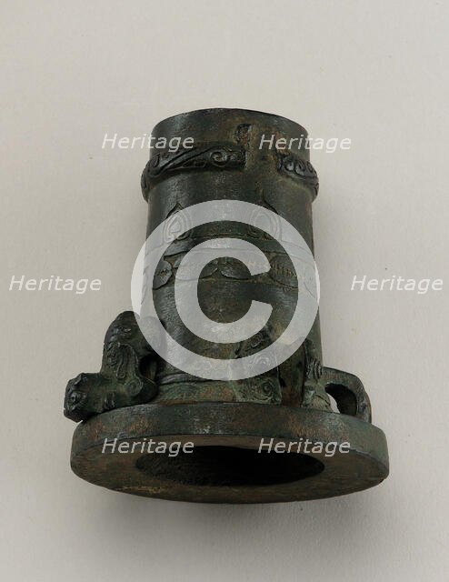 Chariot fitting: axle cap and linchpin, Eastern Zhou dynasty, 770-221 BCE. Creator: Unknown.