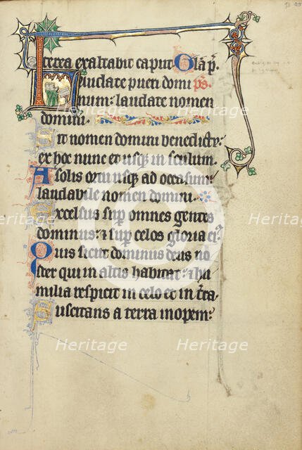Initial L: Clerics Singing; Ruskin Hours, about 1300. Creator: Unknown.