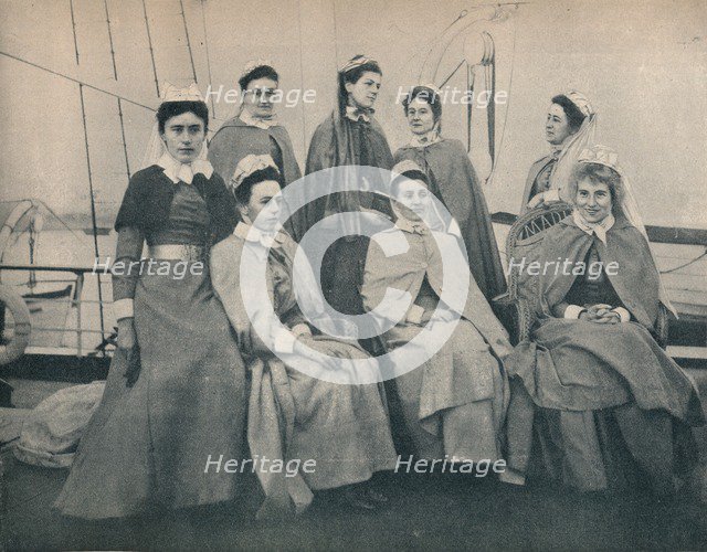 'Off to the War! Nurses on a Liner bound for Cape Town', c1900. Creator: Unknown.
