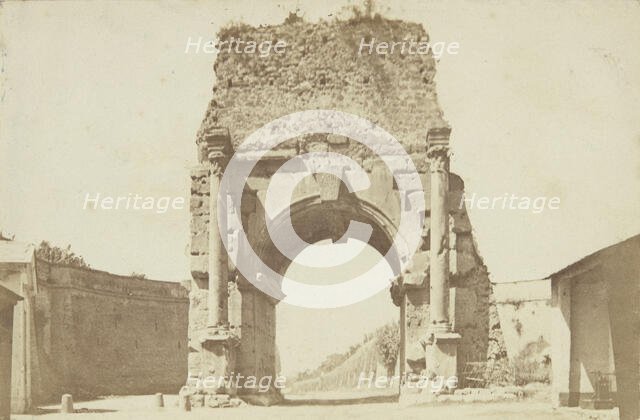 Rome - the arch under which the ancient Appian Way (Via Appia) began, between 1870-1880.  Creator: Unknown.