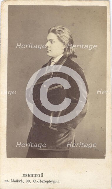 Portrait of the violinist August Wilhelmj (1845-1908). Creator: Levitsky, Sergei Lvovich (1819-1898).