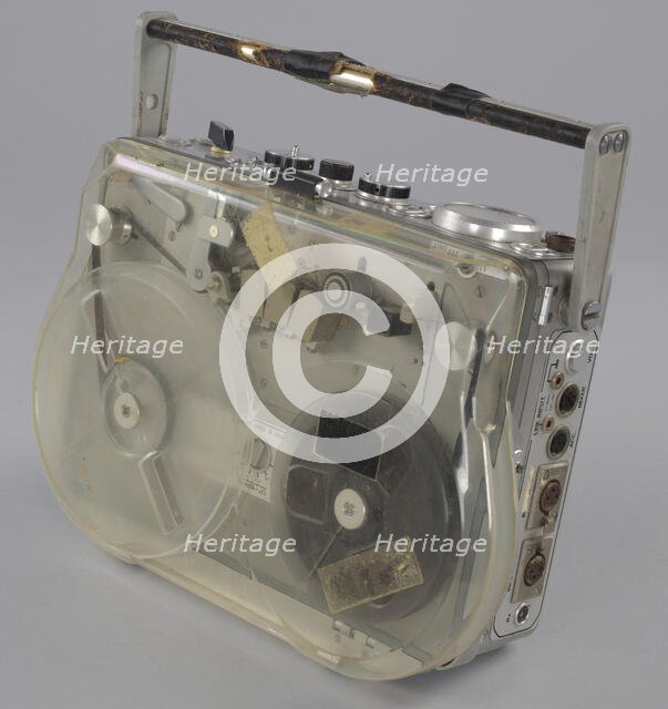 Reel-to-reel tape recorder and reels used by sound engineer Russell Williams II, ca. 1972 (manufactu Creator: Kudelski Group.