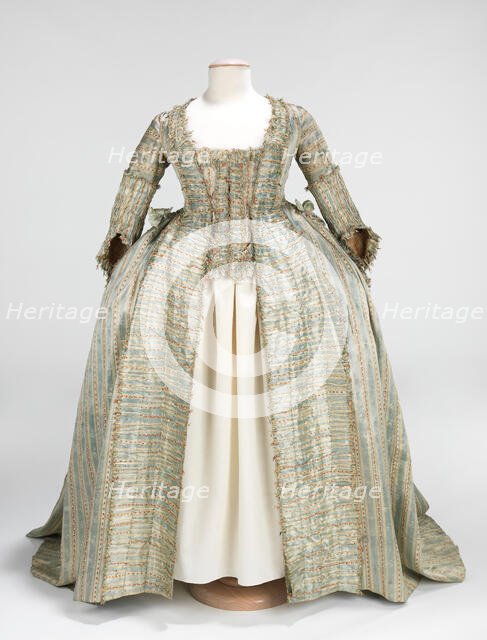 Robe à la Française, French, ca. 1780. Creator: Unknown.