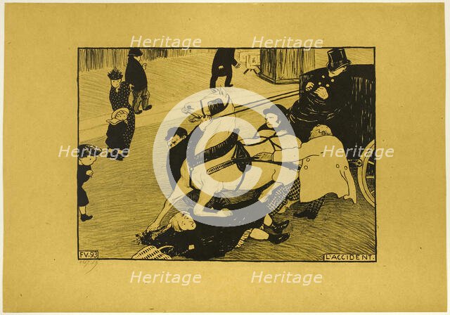 The Accident, 1893. Creator: Félix Vallotton.