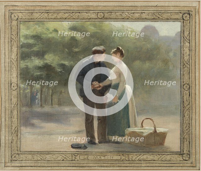 Sketch for the salle des mariages (wedding hall) of the town hall: Morning, c.1889. Creator: Georges Roussel.