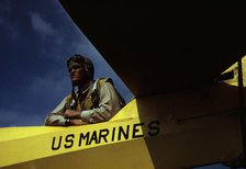 A marine glider pilot in training, a lieutenant, at Page Field, Parris Island, S.C., 1942. Creator: Alfred T Palmer.