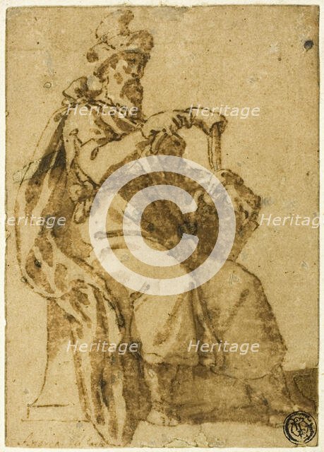 Samuel Enthroned, 1586/89. Creator: Cesare Nebbia.