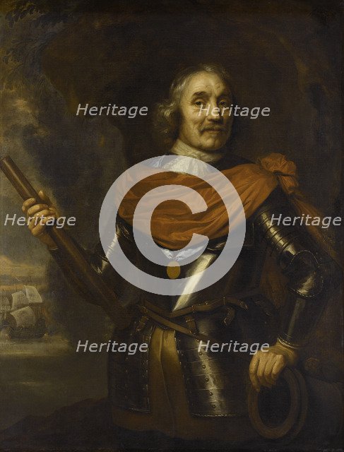 Maarten Harpertszoon Tromp (1597-1653), Dutch Admiral, 1653. Artist: Lievens, Jan (1607-1674)
