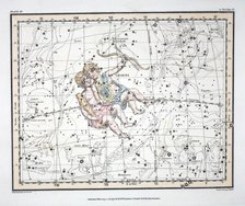 The Constellations (Plate XV) Gemini, from A Celestial Atlas by Alexander Jamieson, 1822.