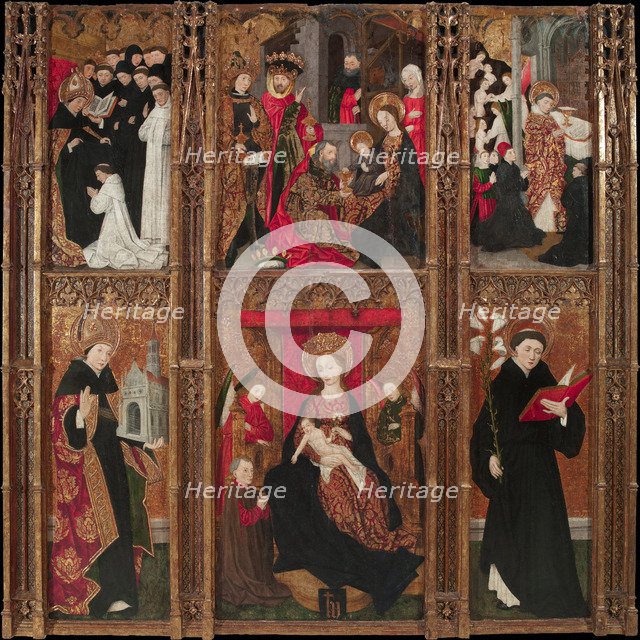 Altarpiece of the Virgin, Saint Augustine and Saint Nicholas of Tolentino, 1462. Artist: Antoine de Lonhy (1446-1490)