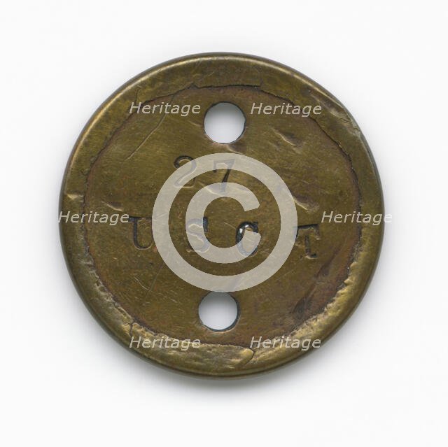 Identification tag for Civil War soldier Qualls Tibbs, 1864 - 1865. Creator: Unknown.