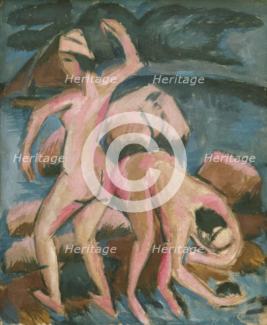 Two bathers (Fehmarn), 1912. Creator: Kirchner, Ernst Ludwig (1880-1938).