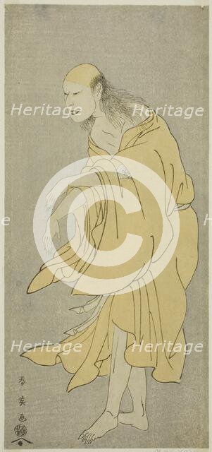 The Actor Onoe Matsusuke I as the Ghost of Ki no Natora in the Play Kiku no En Mukashi..., c. 1791. Creator: Katsukawa Shun'ei.