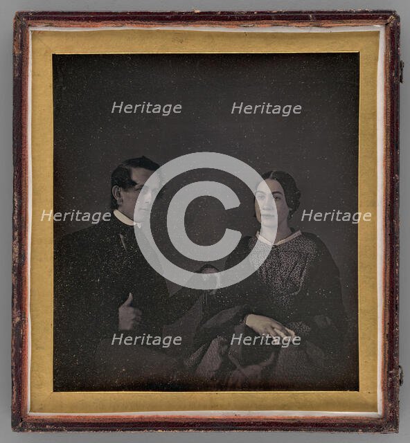 Untitled (Portrait of a Man and Woman), 1844. Creator: Unknown.