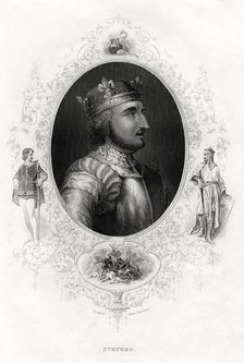 Stephen, the last Norman King of England, 1860. Artist: Unknown