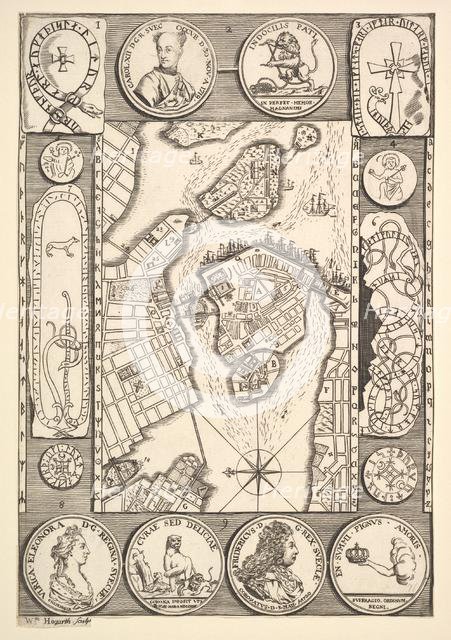 Map of Stockholm (Aubry de La Mottraye's "Travels throughout Europe, Asia and into Part..., 1723-24. Creator: William Hogarth.