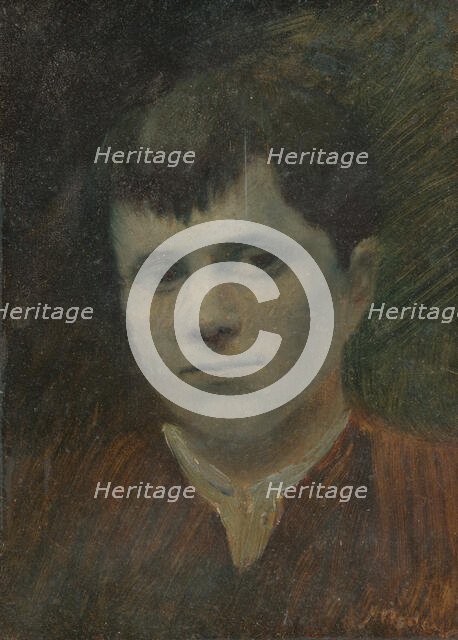 Head of a Peasant Boy, 1880-1900. Creator: Ladislav Mednyanszky.