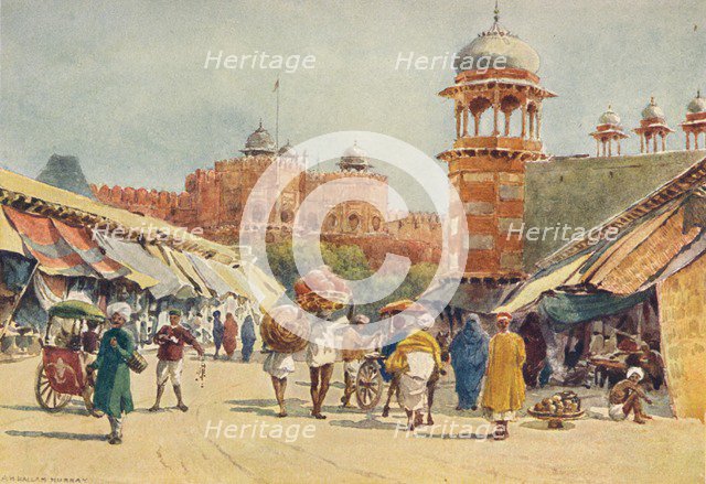 'The Bazaar, Agra', c1880 (1905). Creator: Alexander Henry Hallam Murray.