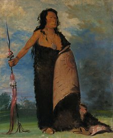 Shoo-de-gá-cha, The Smoke, Chief of the Tribe, 1832. Creator: George Catlin.