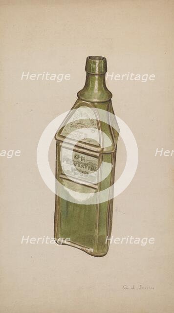 Whiskey Bottle, c. 1941. Creator: Gerald Scalise.