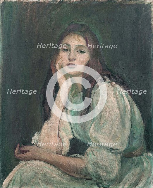 Julie Daydreaming (Julie rêveuse), 1894. Artist: Morisot, Berthe (1841-1895)